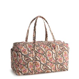 Large Original Duffel Bag-Blooming paisley in Premium cotton