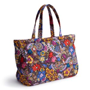 Knollton Tote Bag-Colorful bouquet in Premium cotton