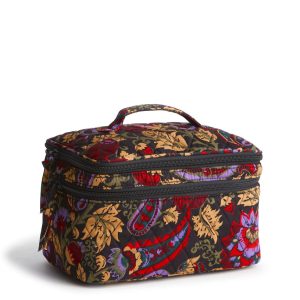 Brush Up Cosmetic Case Bag-Midnight garden paisley in Premium cotton