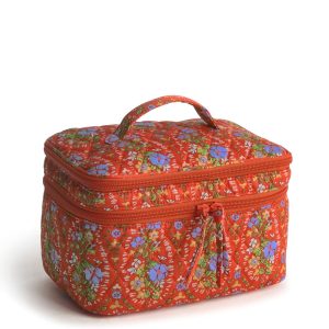 Brush Up Cosmetic Case Bag-Garden paisley in Premium cotton