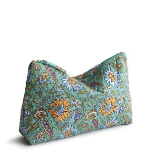 Large Pouch-Gemstone paisley in Premium cotton