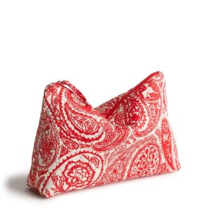 Large Pouch-Paisley key in Premium cotton