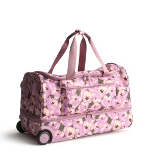 Adair Rolling Duffel Bag-Curly tulips purple in Ripstop