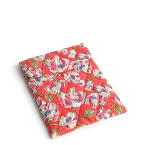 Large Envelope Tech Sleeve-Swirling poppies in Featherweight