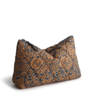 Large Pouch-Lotus montage roasted pecan in Featherweight