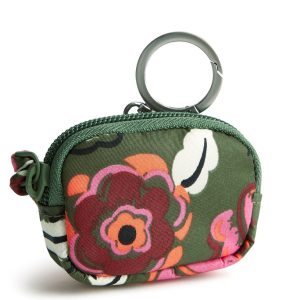 Bag Charm for AirPods-Bubbly flowers green in Nylon