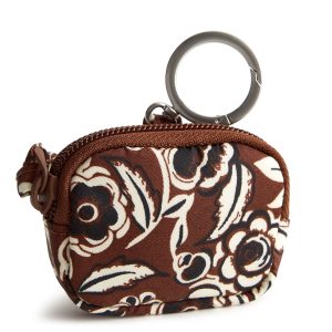 Bag Charm for AirPods-Bubbly flowers cinnamon in Nylon