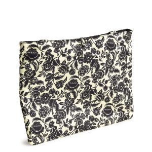Laptop Insert-Bubbly flowers black in Nylon