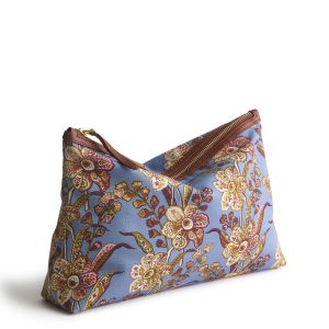 Large Pouch-Begonia fields in Oxford canvas