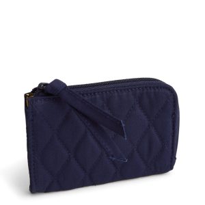 Zip Card Pouch-Peacoat in Premium cotton