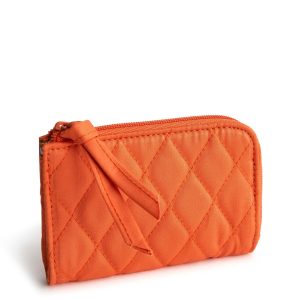 Zip Card Pouch-Koi Orange in Premium cotton