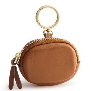 Bag Charm for AirPods-Roasted Pecan in Leather