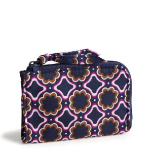 Zip Card Pouch-Lattice florets in Nylon