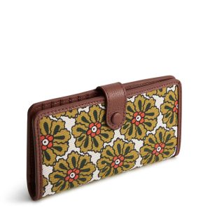 Tab Wallet-Pinwheels in Oxford canvas