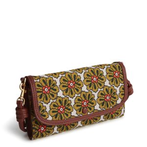 Wildwood Wallet Crossbody-Pinwheels in Oxford canvas