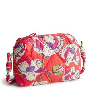 Blake Crossbody-Swirling poppies in Featherweight