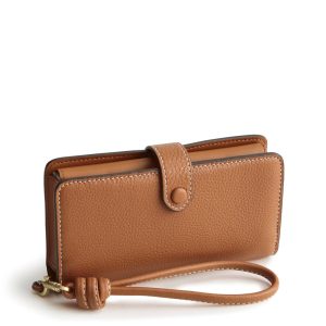 Phone Wristlet-Roasted Pecan in Leather