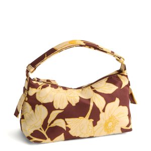 Roxbury Crescent Shoulder Bag-Scattered anemones in Nylon