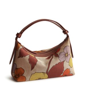 Roxbury Crescent Shoulder Bag-Trillium in Oxford canvas