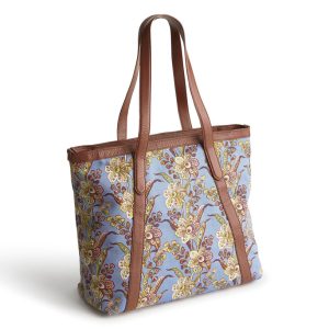 Original Zip Tote Bag-Begonia fields in Oxford canvas