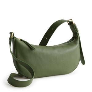 Springbrook Sling Crossbody-Bronze Green in Leather