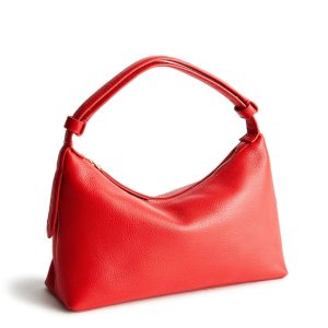 Roxbury Crescent Shoulder Bag-Goji Berry Red in Leather