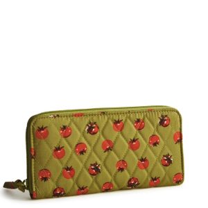 Continental Wallet-Tiny tomatoes palm in Premium cotton