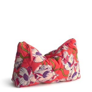 Medium Pouch-Swirling poppies in Featherweight