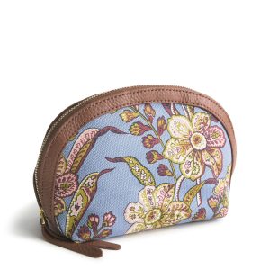 Mini Dome Cosmetic Bag-Begonia fields in Oxford canvas