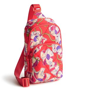 Lorman Sling Backpack-Swirling poppies in Featherweight