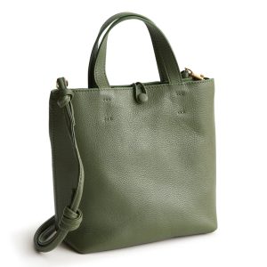 Mini Original Tote Bag-Bronze Green in Leather