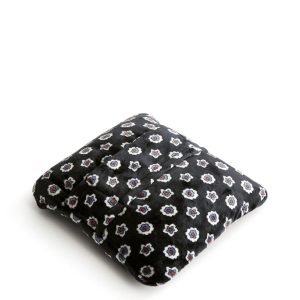 Plush Travel Blanket-Mini flower dot black in Fleece