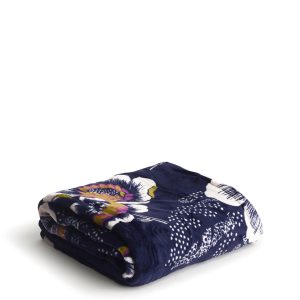 Plush Throw Blanket-Seurat floral in Fleece