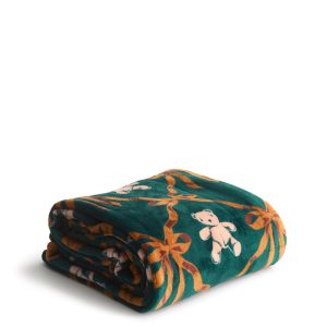 Plush Throw Blanket-Bear mosaic in Fleece