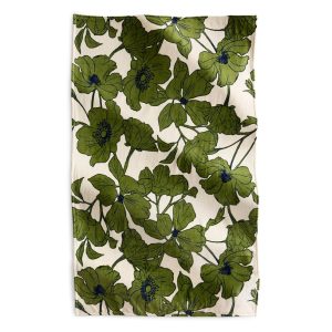 Plush Throw Blanket-Scattered anemones seedpearl in Fleece