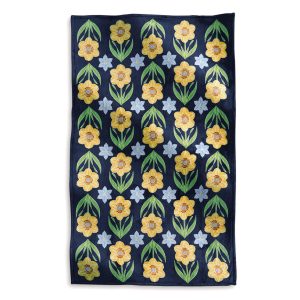 Plush Throw Blanket-Daffodils subtle in Fleece