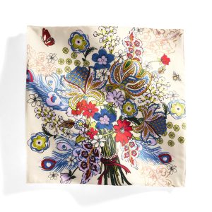 Square Silk Scarf-Bouquet no. 1 in Silk