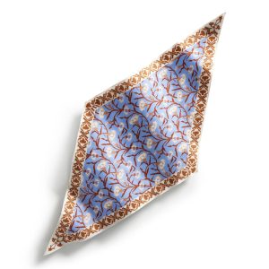 Diamond Silk Scarf-Bachelor buttons grapemist in Silk