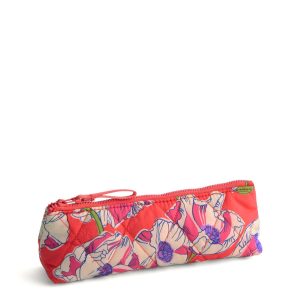 Pencil Pouch-Swirling poppies in Featherweight