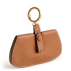 Sunglasses Bag Charm-Roasted Pecan in Leather