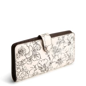 Tab Wallet-Bloom cottage cream in Leather