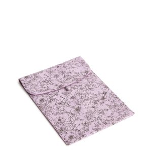 Large Envelope Tech Sleeve-Bloom lavender frost in Leather
