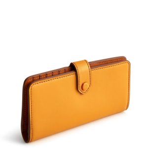 Tab Wallet-Sunflower in Leather