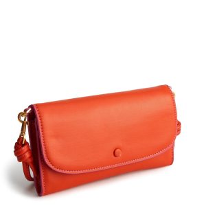 Wildwood Wallet Crossbody-Koi Orange in Leather