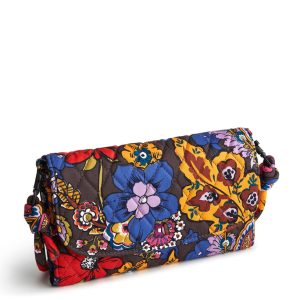 Wildwood Wallet Crossbody-Colorful bouquet in Premium cotton