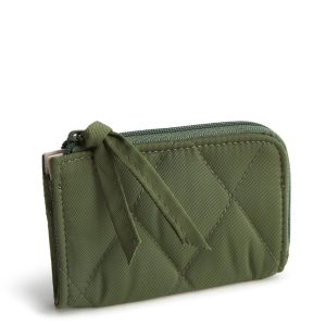 Zip Card Pouch-Bronze Green in Performance twill