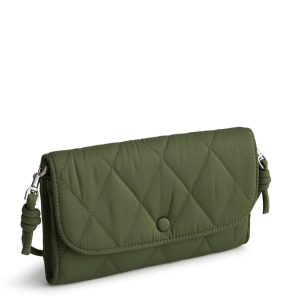 Wildwood Wallet Crossbody-Bronze Green in Performance twill