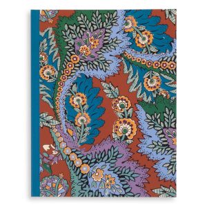 Large Bound Notebook-Flowers + feathers