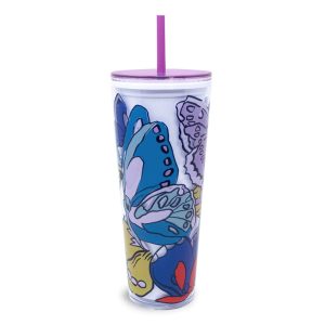 Tumbler with Straw-Flutter cool in Acrylic