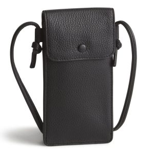 Phone Case Crossbody-Moonless Night in Leather